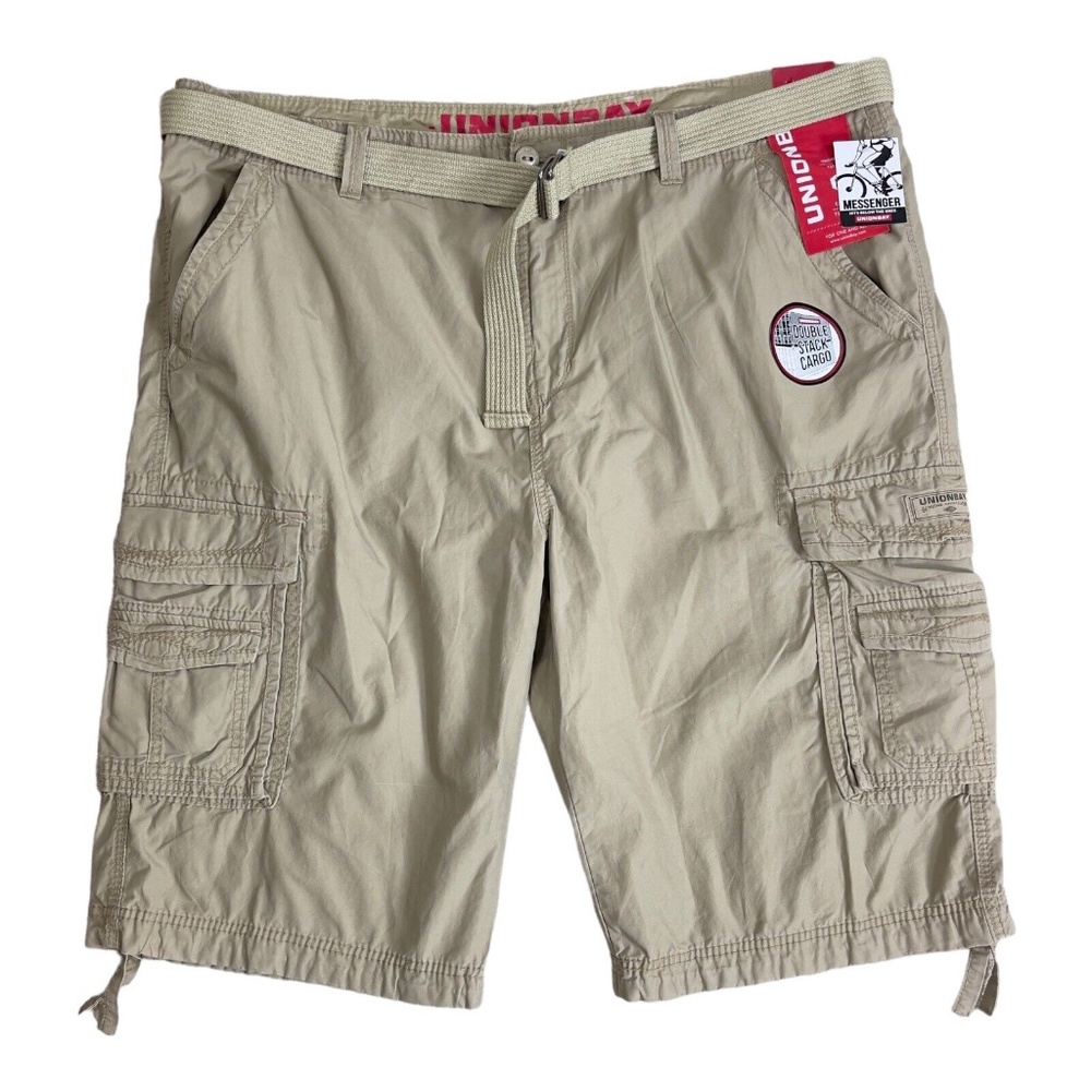 UNIONBAY Messenger Double-Stack Cargo Shorts Men's Big & Tall 48 x 14 New